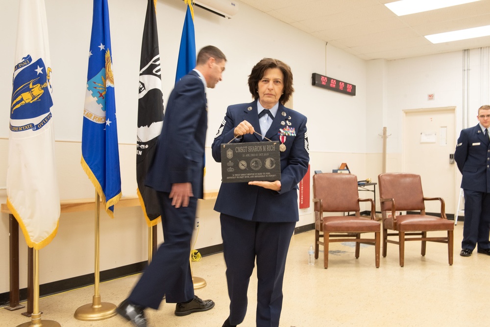 Chief Master Sgt. Sharon Rich retires after 36 years of service