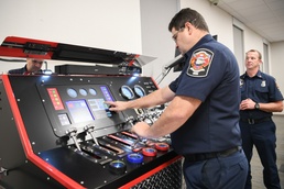 Pump operations simulator benefits Hill Air Force Base firefighters