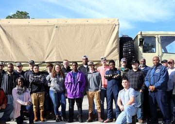 Dorchester students visit Army Reserve maintenance facility