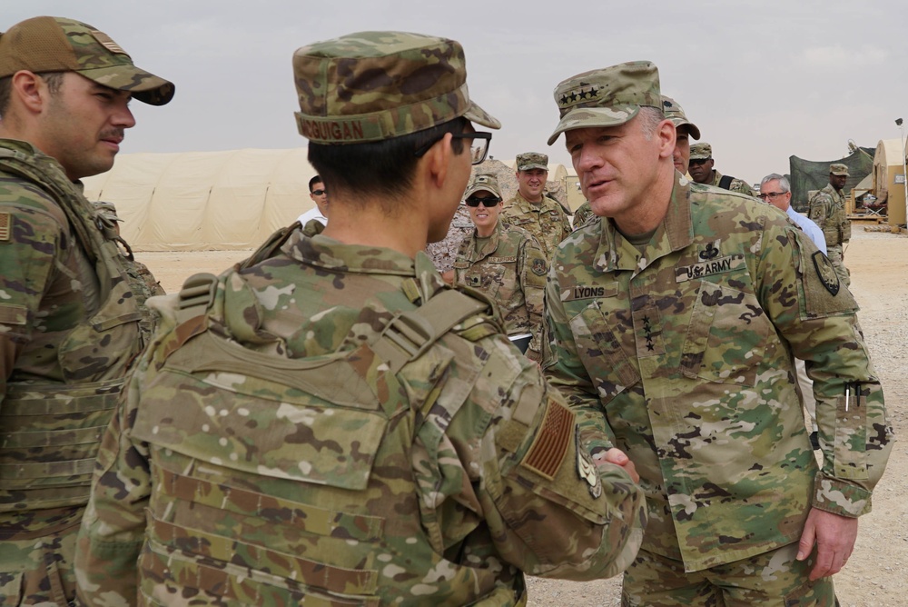 U.S. Army Gen. Steve Lyons coins Airman