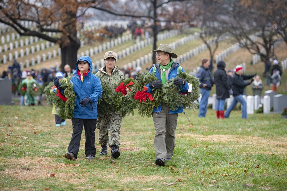 28th Wreaths Across America Day at Arlington National Cemetery