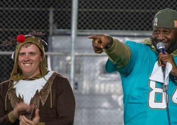 Miami Dolphins spread holiday cheer to troops in Jordan
