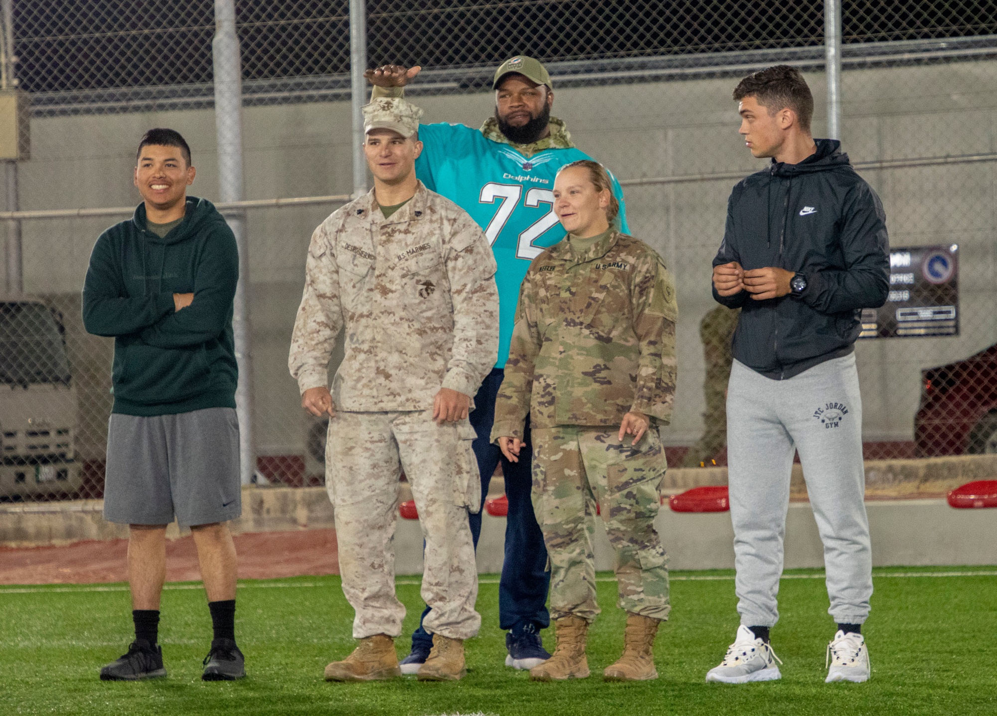 DVIDS - Images - Cheer for troops: Miami Dolphins cheerleaders visit with,  entertain troops at Bagram [Image 2 of 6]