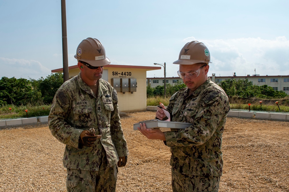 U.S. Navy Seabees with NMCB-5 start project in Support of Marine Air Control Squadron 4