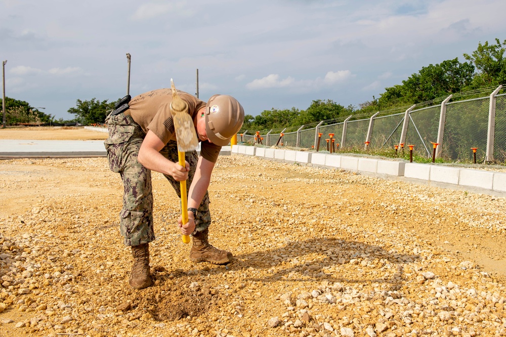 U.S. Navy Seabees with NMCB-5 start project in Support of Marine Air Control Squadron 4