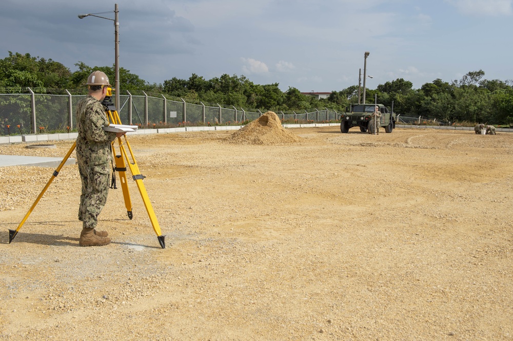 U.S. Navy Seabees with NMCB-5 start project in Support of Marine Air Control Squadron 4