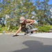 U.S. Navy Seabees from NMCB 5’s Detail Diego Garcia place concrete in support of the U.S. Air Force