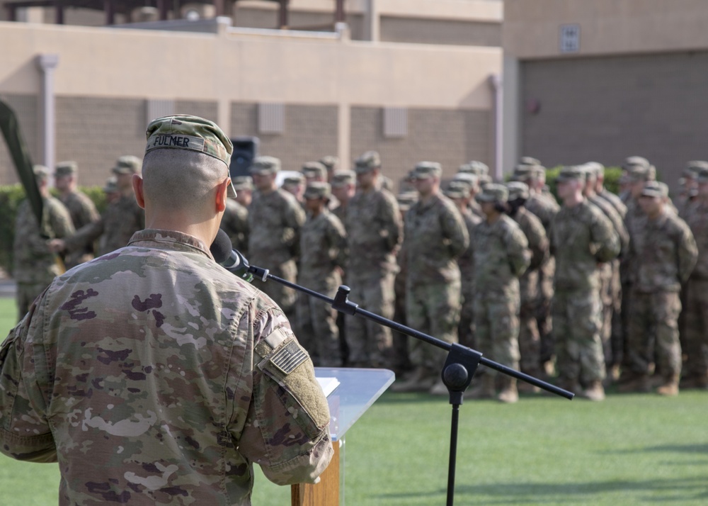 Commander of 297th MP Co. welcomes members of 114th