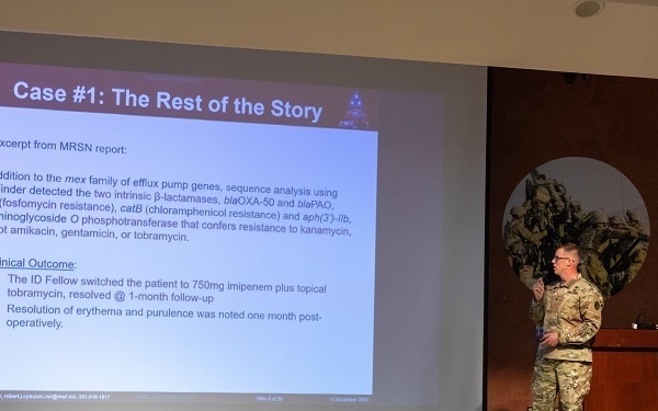 Lt. Col. Robert Cybulski presents about MRSN's impact on clinical practice.