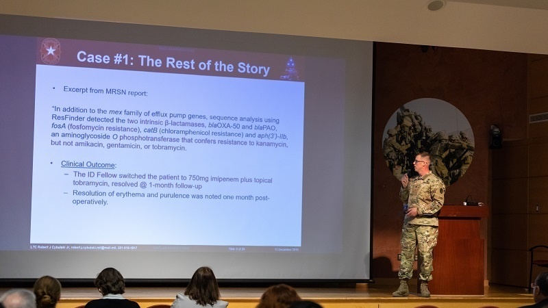 Lt. Col. Robert Cybulski presents about MRSN's impact on clinical practice.