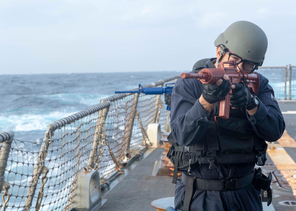 USS McCampbell Conducts Visit, Board, Search and Seizure Drill