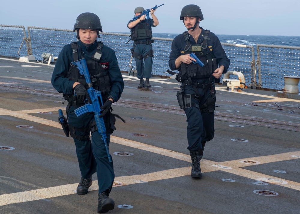 USS McCampbell Conducts Visit, Board, Search and Seizure Drill