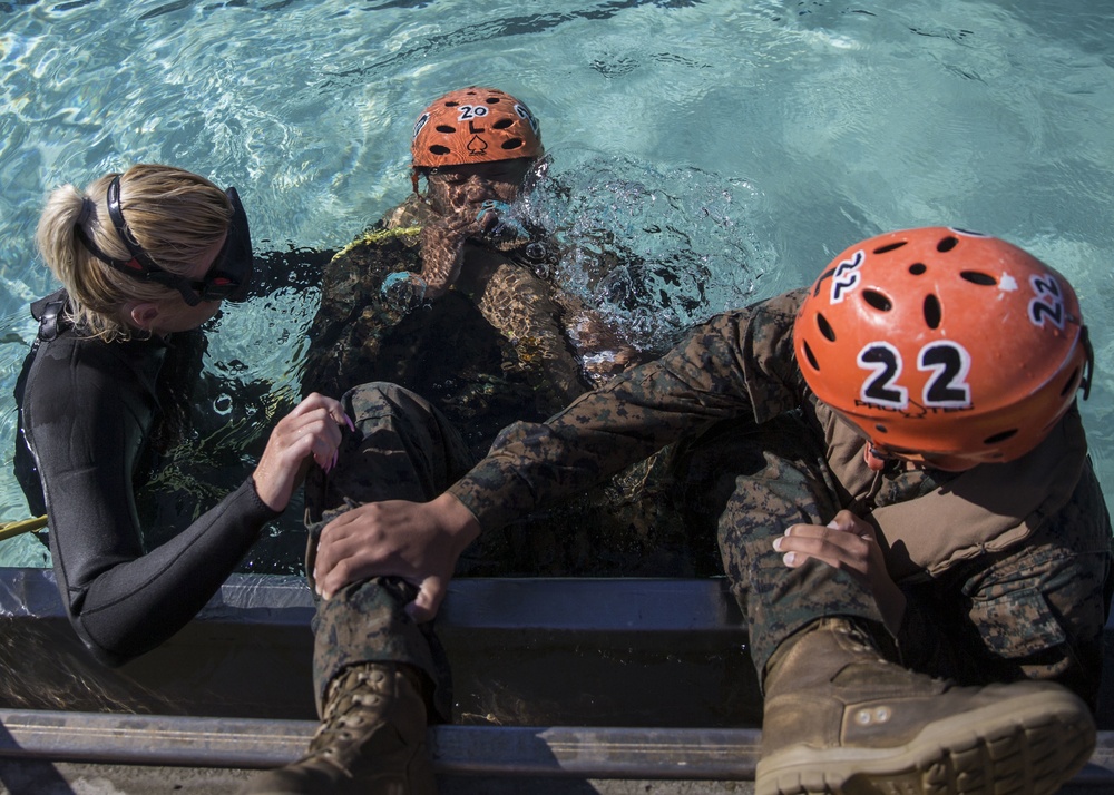 Camp Pendleton Marines take on underwater helicopter egress training