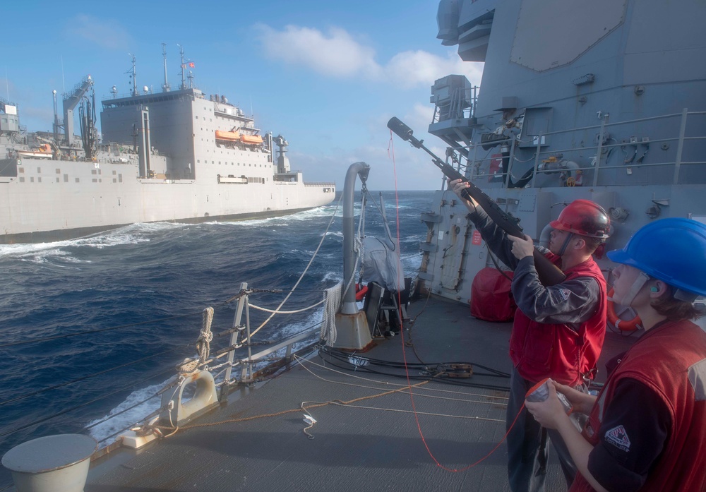 USS McCampbell Conducts Replenishment-at-Sea