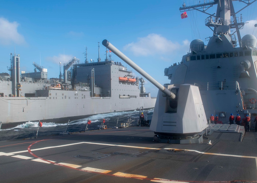 USS McCampbell Conducts Replenishment-at-Sea