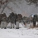 Fort McCoy Cold-Weather Operations Course students practice snowshoeing, conduct field ops
