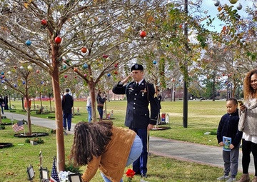 Wreaths for Warriors Walk; solemn honor on hallowed ground marks sacrifices of the Fallen, sacrifices of their Families