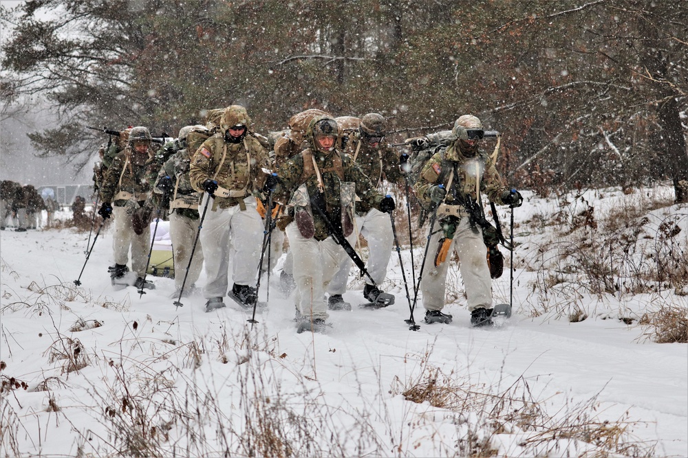 Snowshoeing among critical skills practiced, learned by students in CWOC at Fort McCoy