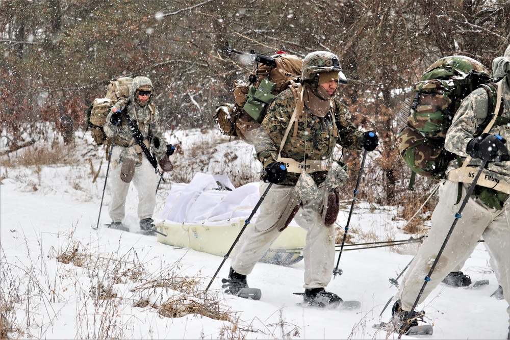 Snowshoeing among critical skills practiced, learned by students in CWOC at Fort McCoy