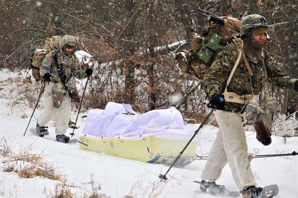 Snowshoeing among critical skills practiced, learned by students in CWOC at Fort McCoy