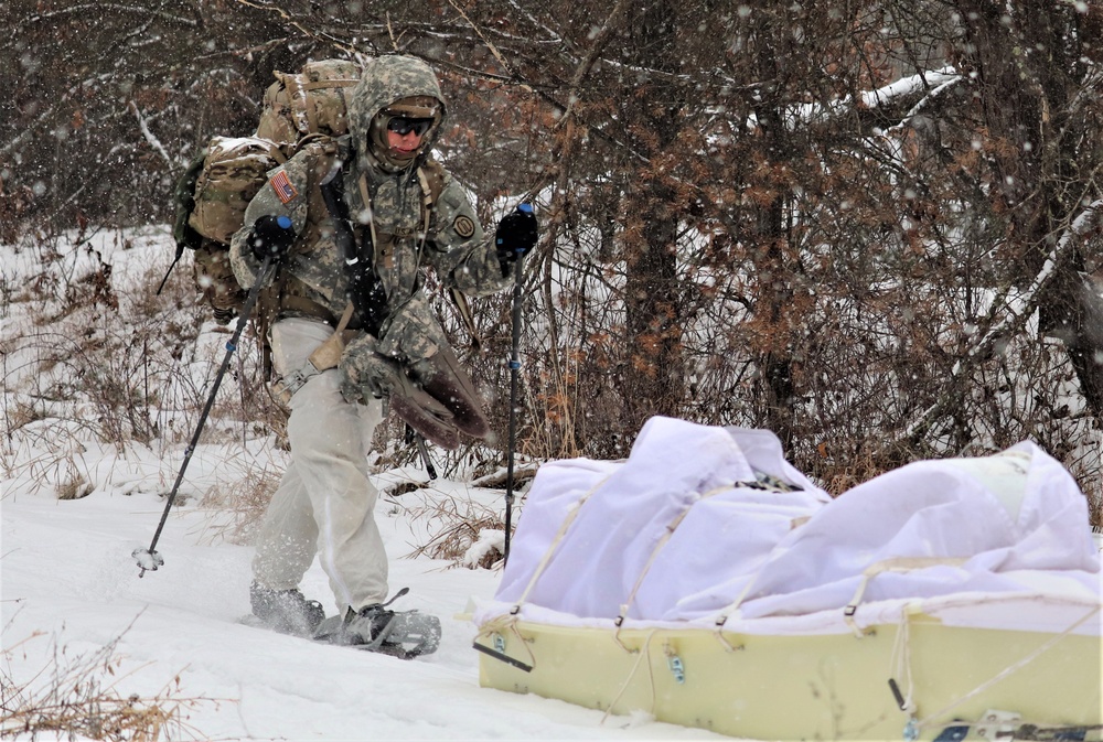 Snowshoeing among critical skills practiced, learned by students in CWOC at Fort McCoy