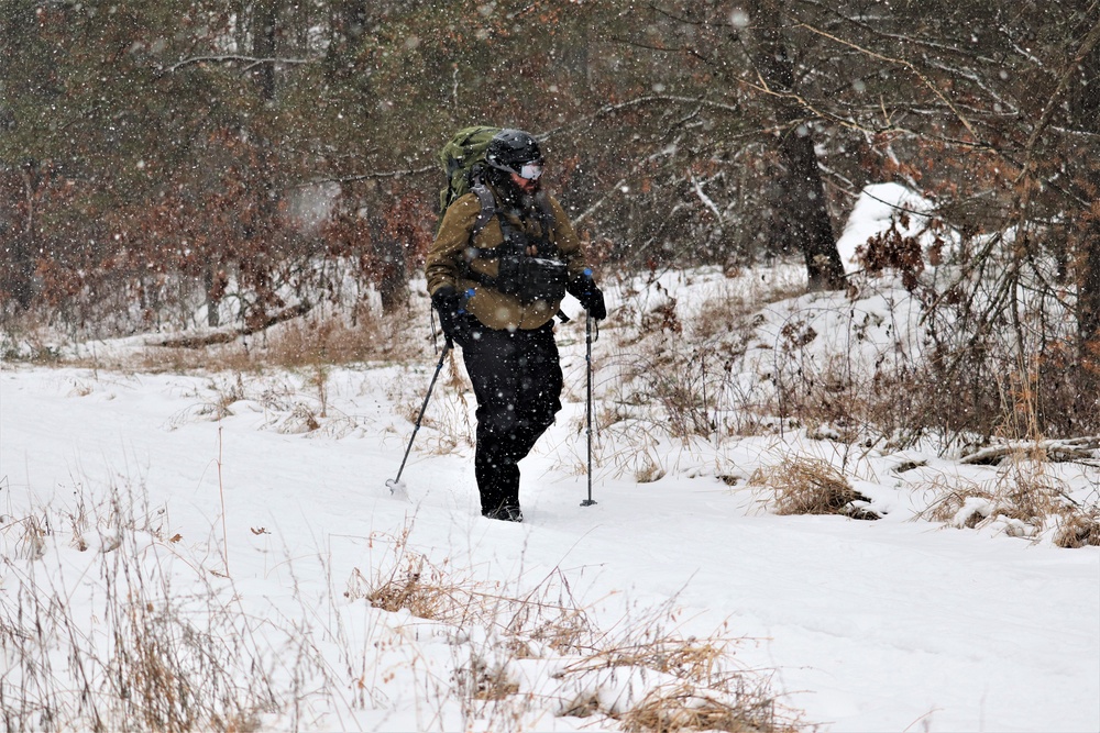 Snowshoeing among critical skills practiced, learned by students in CWOC at Fort McCoy