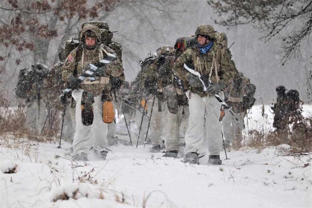 Snowshoeing among critical skills practiced, learned by students in CWOC at Fort McCoy