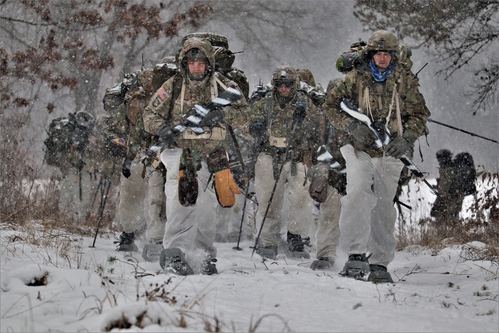 Snowshoeing among critical skills practiced, learned by students in CWOC at Fort McCoy