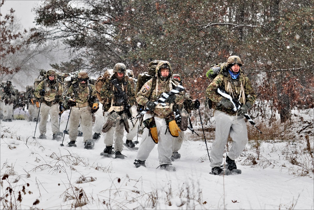 Snowshoeing among critical skills practiced, learned by students in CWOC at Fort McCoy