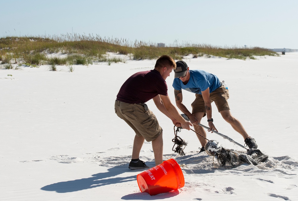 Trashing the beach