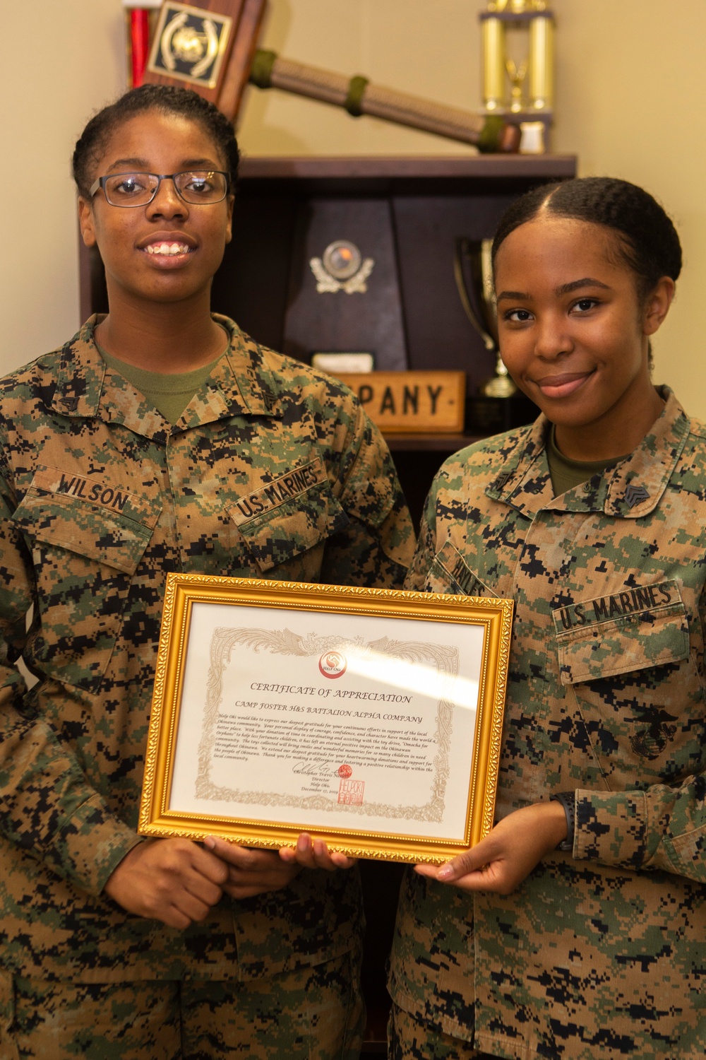 US Marines donate gifts to the children throughout Okinawa