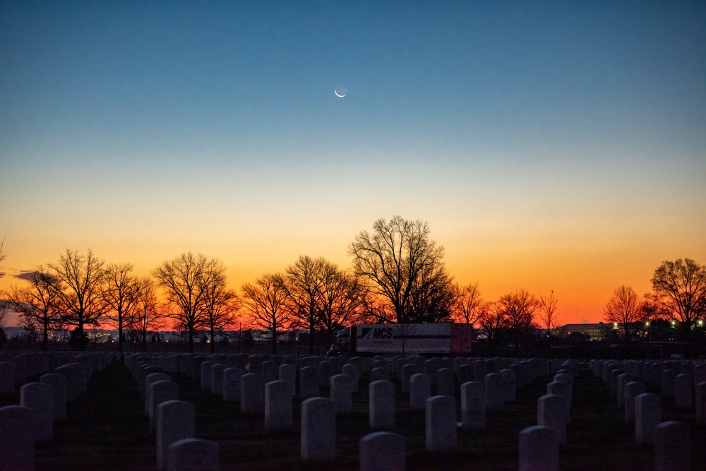 Sunrise on Wreaths Across America