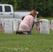 Annemarie Lujan at husband's grave