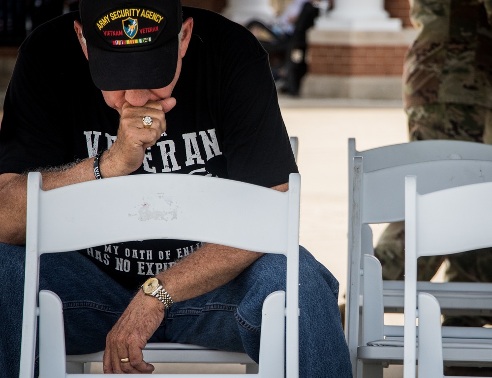 Veteran prays