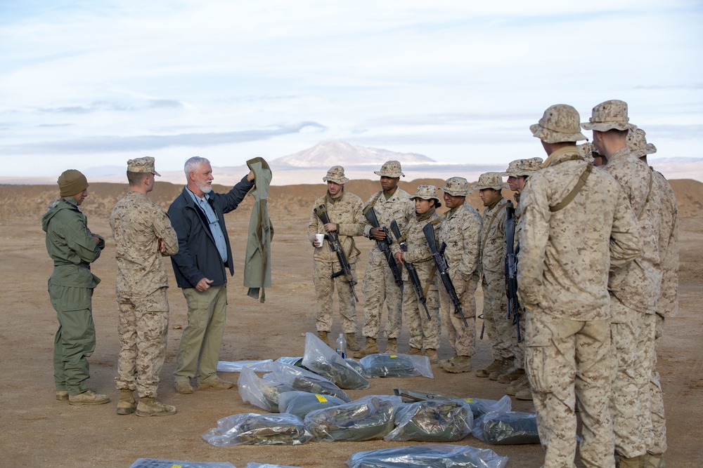 Marines With CLR-1 Test Prototype CBRN Uniforms During Steel Knight 20