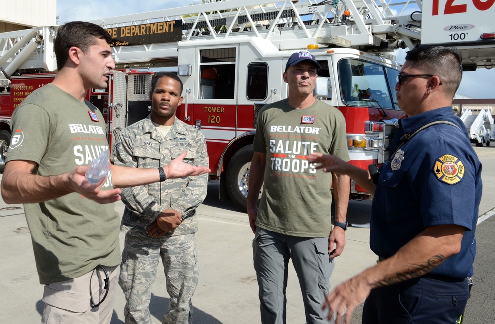Bellator mixed martial arts visit Hickam &amp; Federal Fire Department