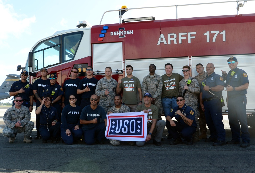 Bellator mixed martial arts visit Hickam &amp; Federal Fire Department