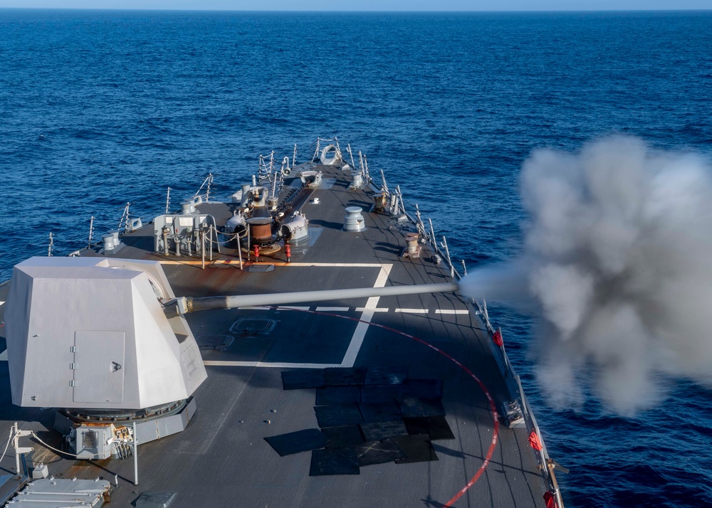 USS McCampbell Conducts Live-Fire Exercise