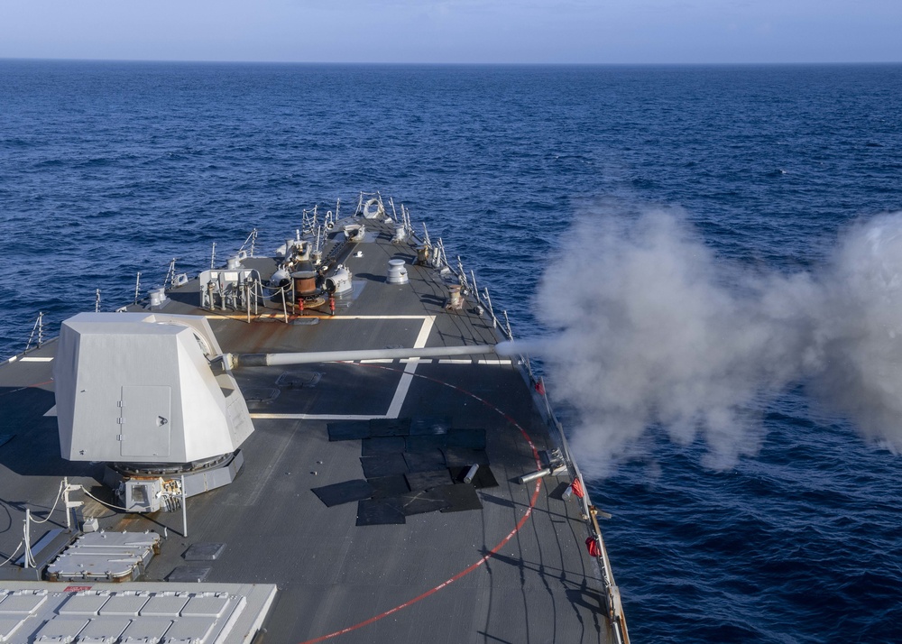 USS McCampbell Conducts Live-Fire Exercise