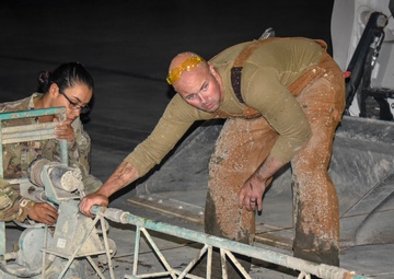 370th AEAS Air Advisors facilitate runway repairs at Taji