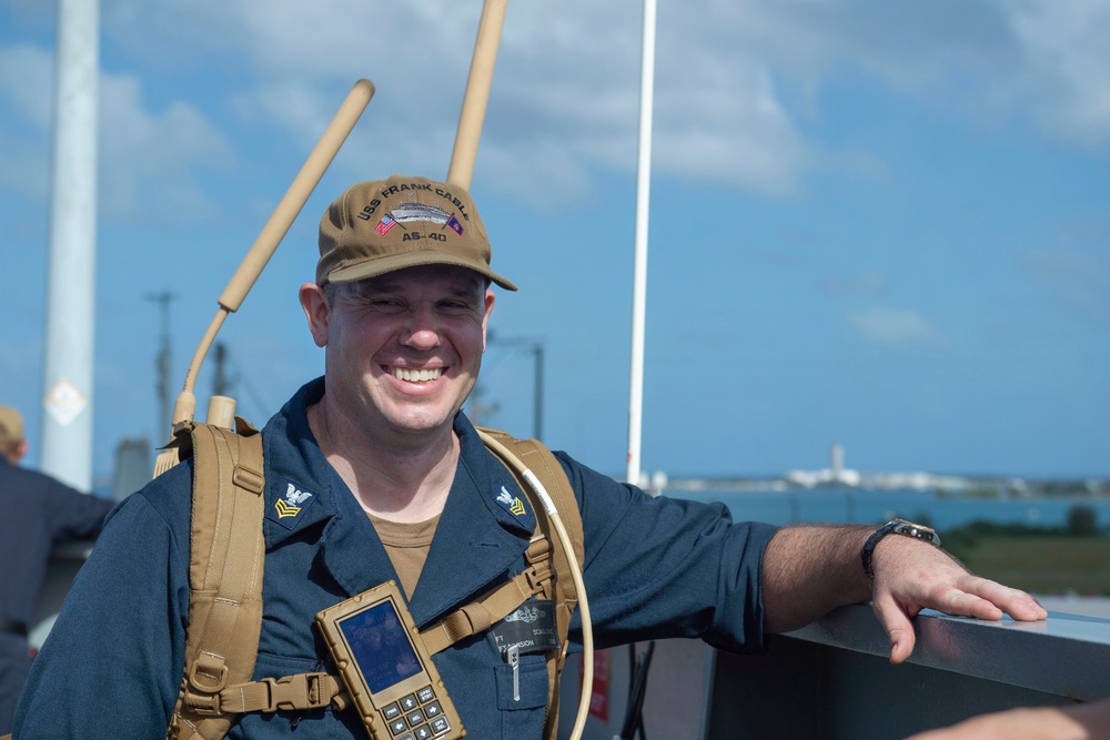 Frank Cable conducts sea trials