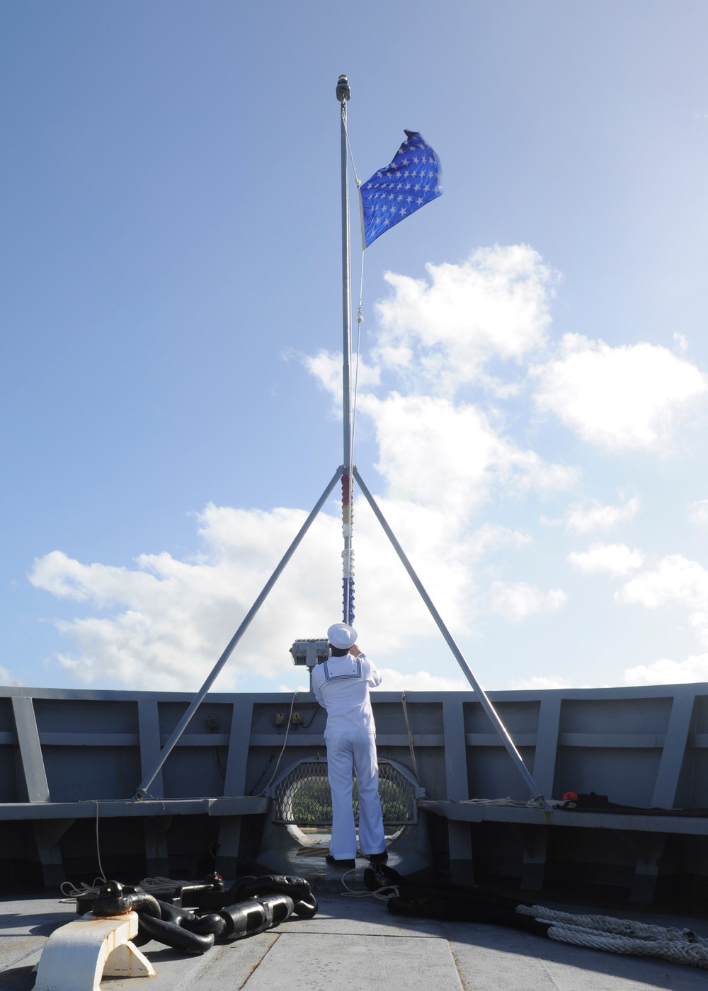 Frank Cable conducts sea trials