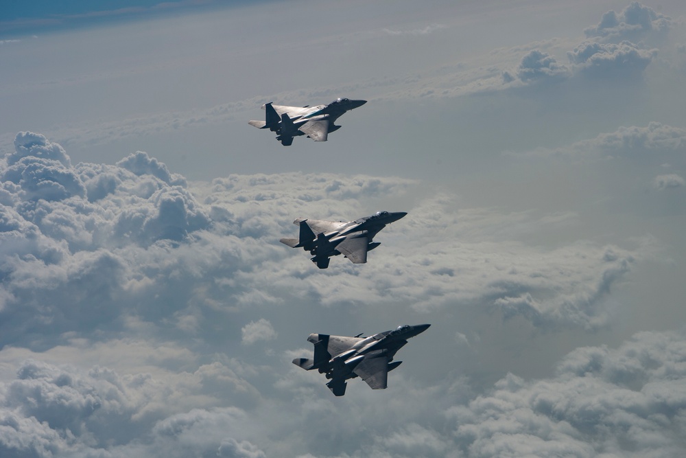 494th Expeditionary Fighter Squadron members conduct fly-by to Honor Qatar National Day