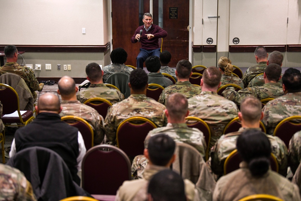 Air University speaker provides leadership techniques to Team Travis