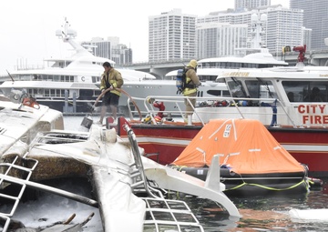 Coast Guard responds to vessel fire on Watson Island
