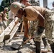 U.S. Navy Seabees deployed with NMCB-5’s Detail Palawan continue construction on Malatgao Elementary School