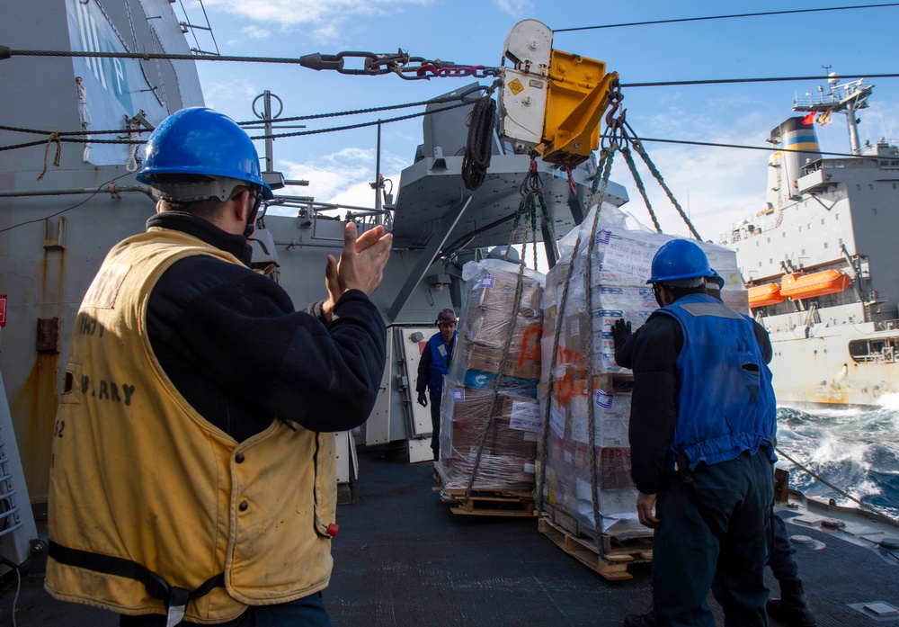 Barry Conducts Replenishment-at-sea with John Ericsson