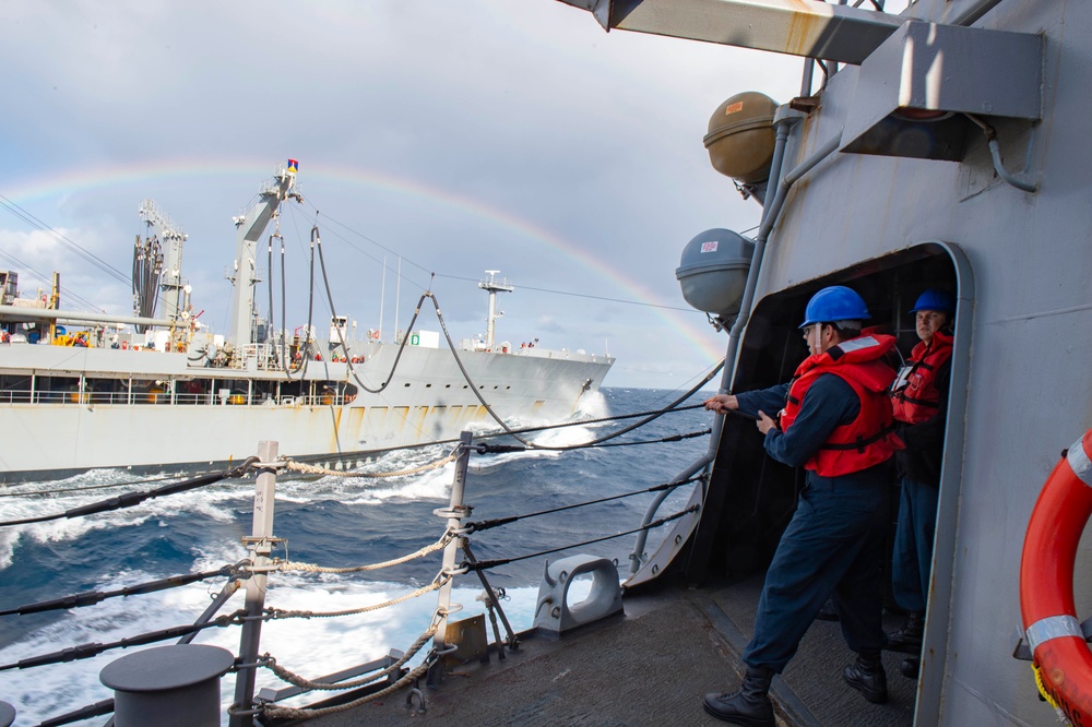Barry Conducts Replenishment-at-sea with John Ericsson