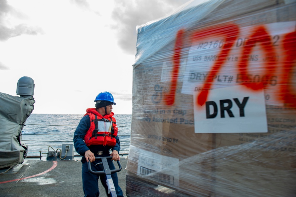 Barry Conducts Replenishment-at-sea with John Ericsson