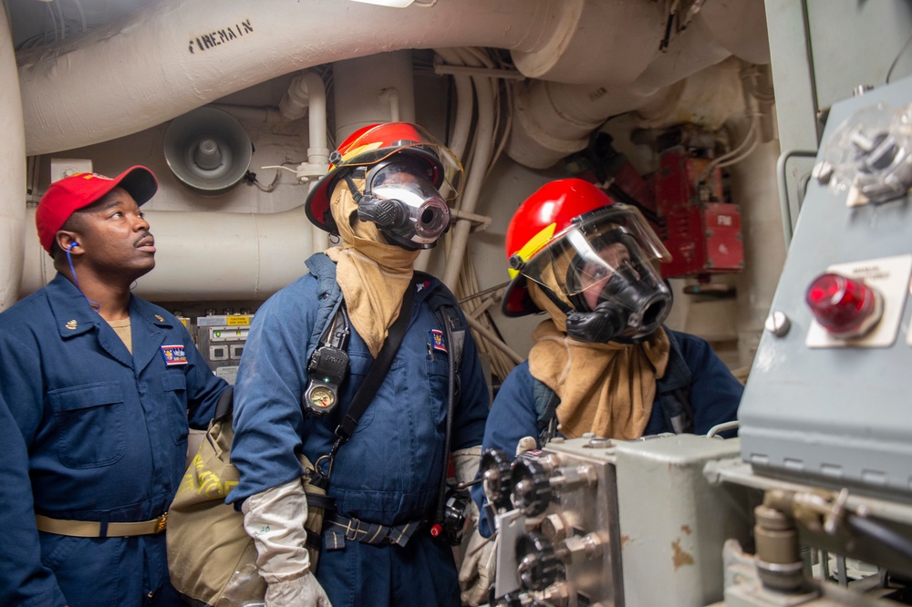 Barry Conducts General Quarters Drill Underway